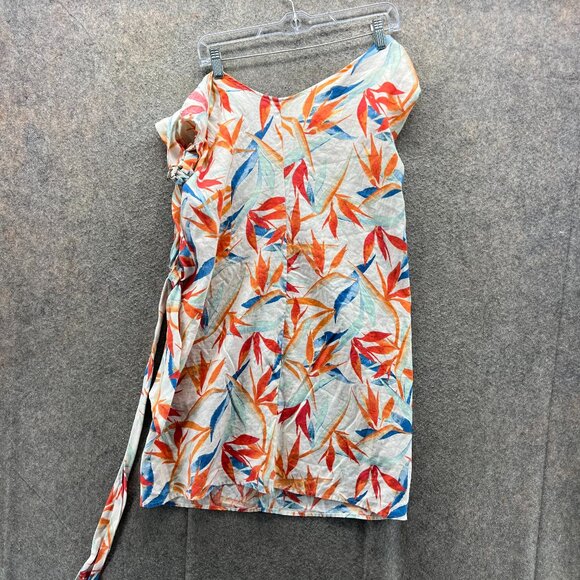 Tommy Bahama Dress Womens Medium Multicolor Tropical Floral Print Linen Blend - Picture 1 of 11